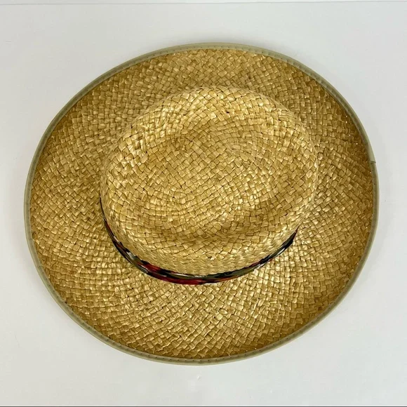 Straw Hat Fruit Fabric Print Made In The USA Size Medium - Picture 4 of 12